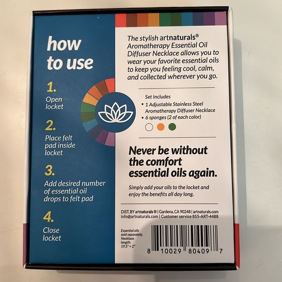 Art Naturals AN Tree of life Aromatherapy Essential Oil Necklace New in Box - Picture 2 of 4